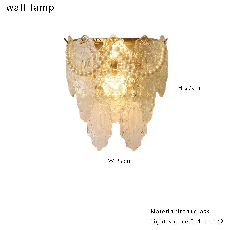 Elegant gold pearl pendant chandelier with intricate glass panels and pearl accents for living room decorbites gold pearl decor