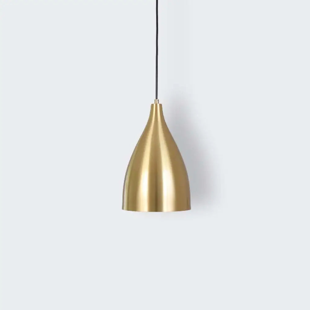 Gold Plated Metal Bullet Pendant Lamp for Modern Restaurants