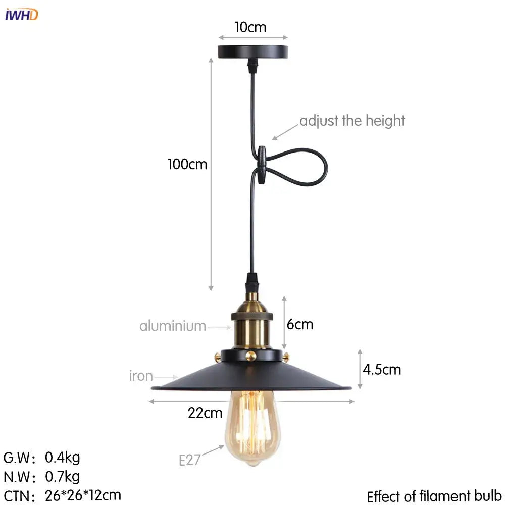 Black iron and aluminum gold retro edison fluted petal pendant lights with brass socket for dining room decorbites gold retro