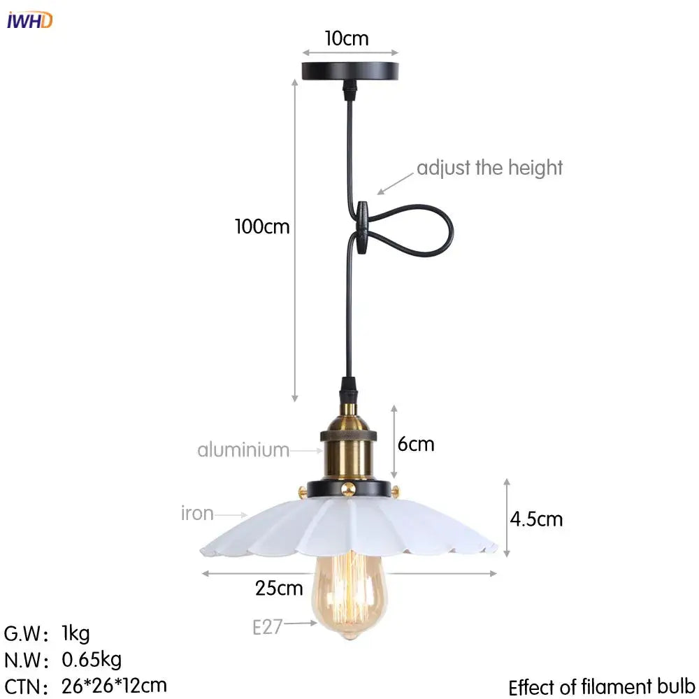 A vintage-style pendant light with a white fluted glass shade and brass accents for decorbites gold retro edison pendant lights