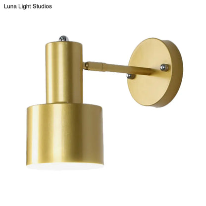 DecorBites™ DecorBites™ Gold/Rose Gold Cylinder Wall Sconce with Metal Shade - Perfect for Bedroom Lighting