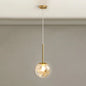 Gold Spherical Glass Pendant Ceiling Light - Modern & Elegant Bedroom Lamp