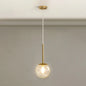 Gold Spherical Glass Pendant Ceiling Light - Modern & Elegant Bedroom Lamp