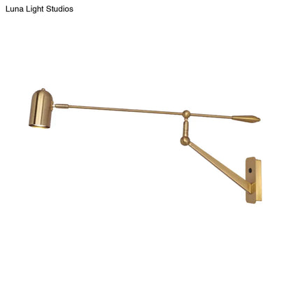 DecorBites™ DecorBites™ Gold Swing Arm Wall Sconce for Bedroom & Living Room