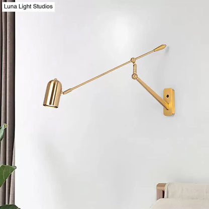 DecorBites™ DecorBites™ Gold Swing Arm Wall Sconce for Bedroom & Living Room