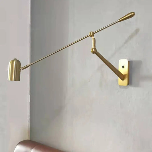 DecorBites™ DecorBites™ Gold Swing Arm Wall Sconce for Bedroom & Living Room