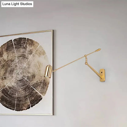 DecorBites™ DecorBites™ Gold Swing Arm Wall Sconce for Bedroom & Living Room