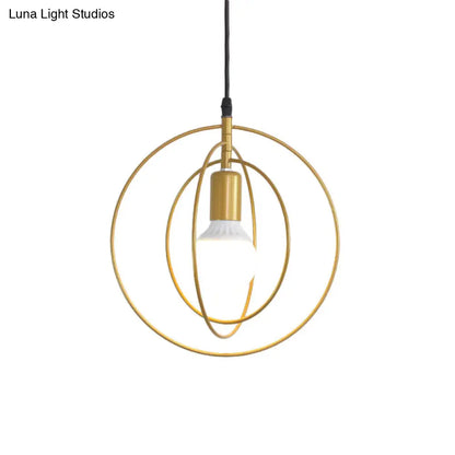 Gold Triple Star Pendant Light with Industrial Single Ceiling Mount