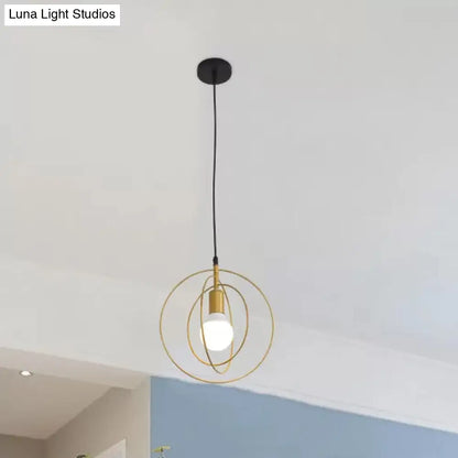 Gold Triple Star Pendant Light with Industrial Single Ceiling Mount