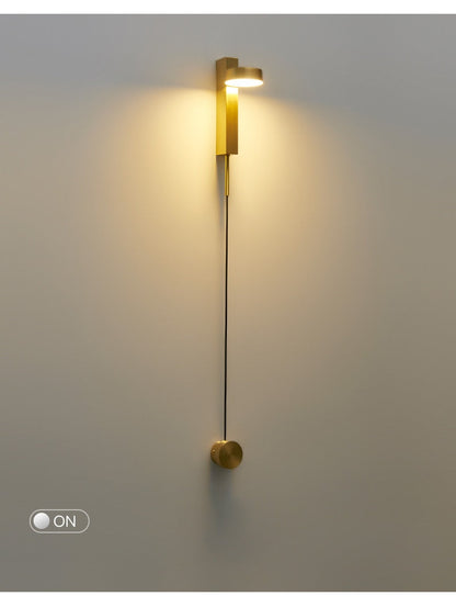 Gold Wall Lamp with Dimmer Switch