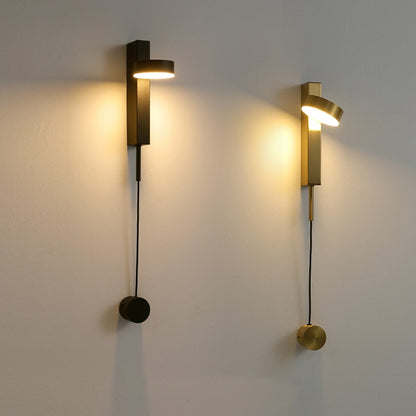 Gold Wall Lamp with Dimmer Switch