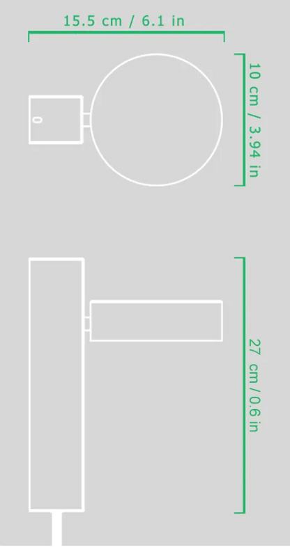 Gold Wall Lamp with Dimmer Switch