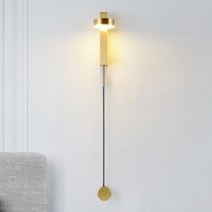 Gold Wall Lamp with Dimmer Switch