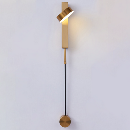 Gold Wall Lamp with Dimmer Switch - Gold / Single Sconce