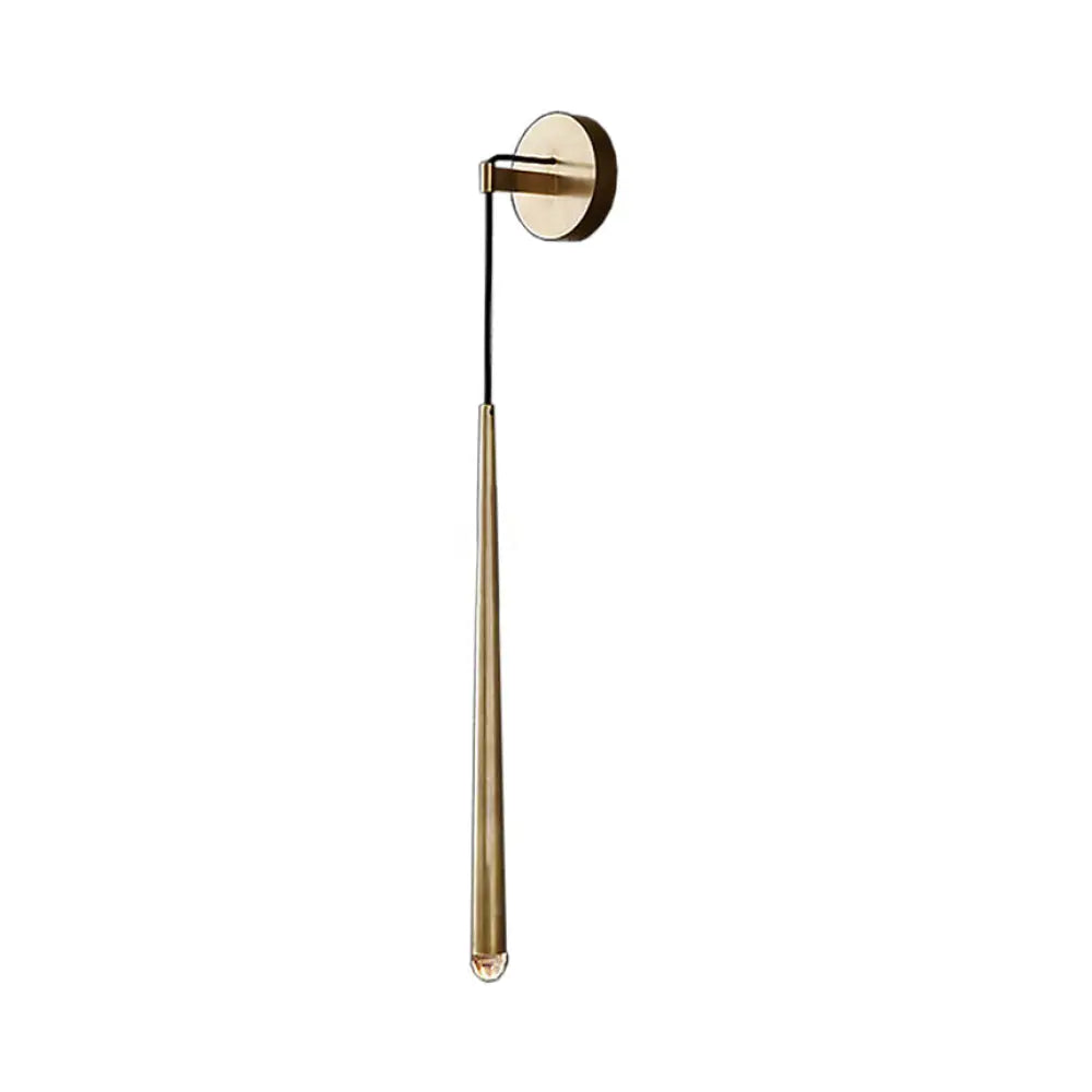 DecorBites™ DecorBites™ Gold Water Drop Wall Sconce - Modern Stylish Metal Fixture with Integrated LED for Living Room