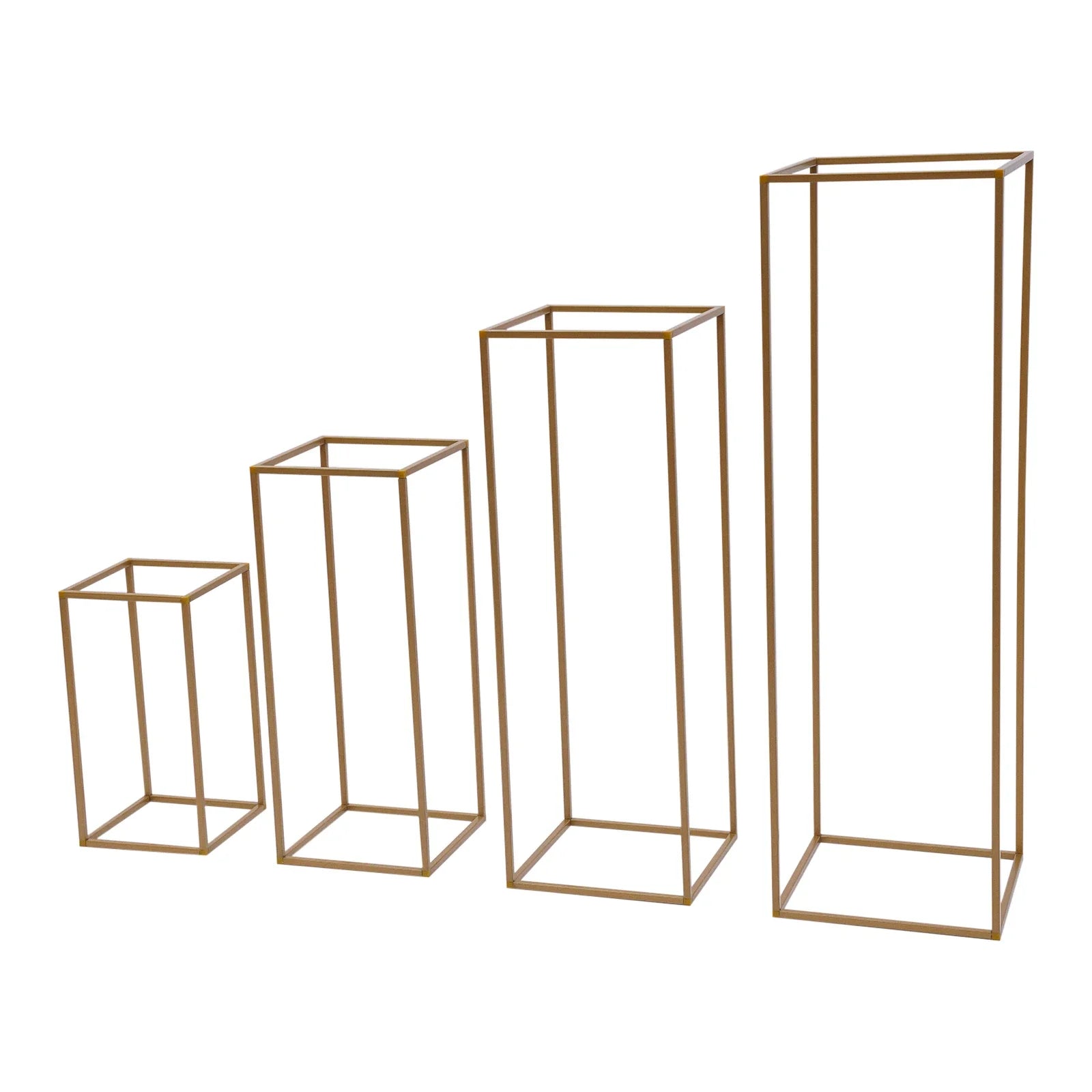 Gold Wedding Flower Vase Stand Set