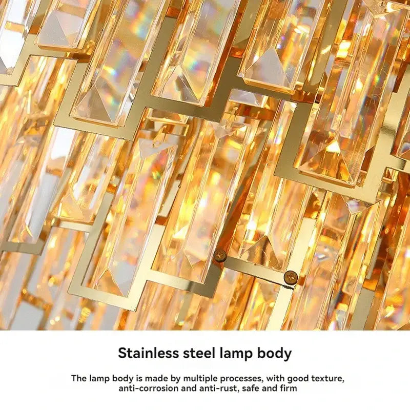 Golden branch crystal chandelier with golden crystal accents and a sleek stainless steel frame for living room decorbites golden branch
