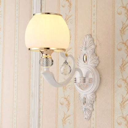 DecorBites™ DecorBites™ Golden Curved Arm Wall Light with Geometric Glass Shade - Modern Lighting Idea