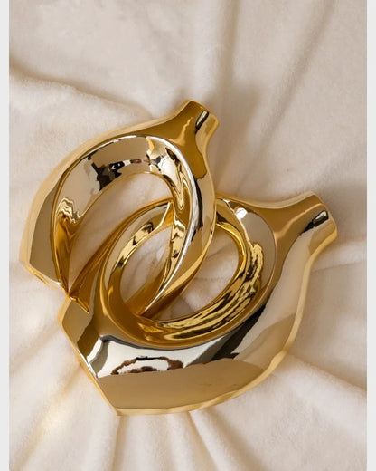 Golden Flower Vase - Home Decor Accessory - golden - Vase