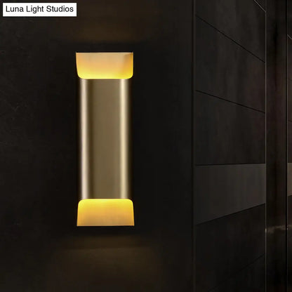 DecorBites™ Golden Flush Wall Sconce - Modern Metal Wall Light for Stairs