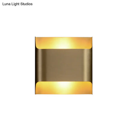 DecorBites™ Golden Flush Wall Sconce - Modern Metal Wall Light for Stairs