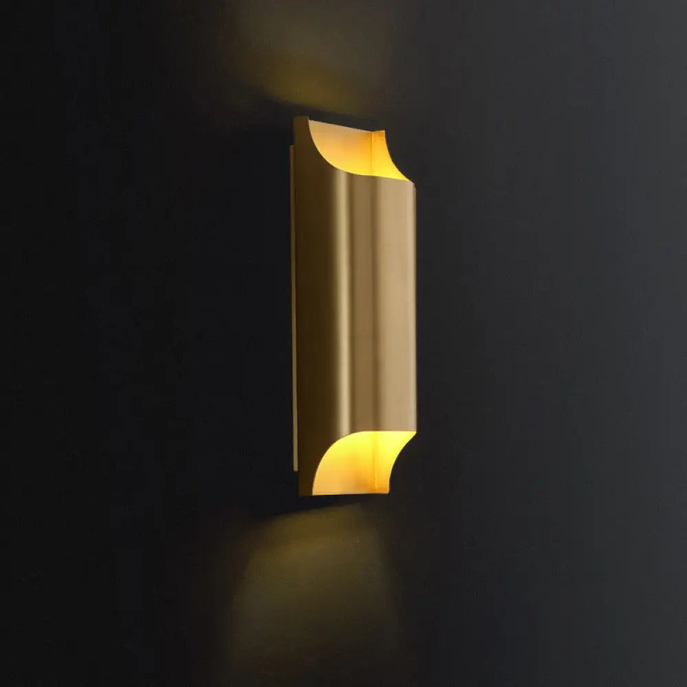 DecorBites™ Golden Flush Wall Sconce - Modern Metal Wall Light for Stairs