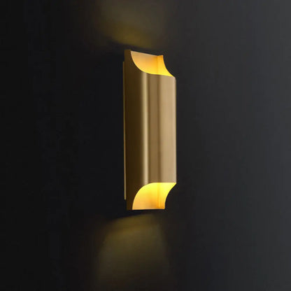 DecorBites™ Golden Flush Wall Sconce - Modern Metal Wall Light for Stairs