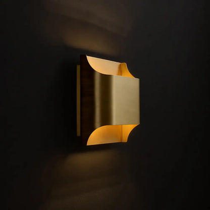 DecorBites™ Golden Flush Wall Sconce - Modern Metal Wall Light for Stairs