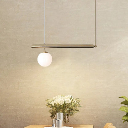 DecorBites™ Golden Glass Shade Hanging Lamp: Post Modern Bubble Chandelier for Dining Room