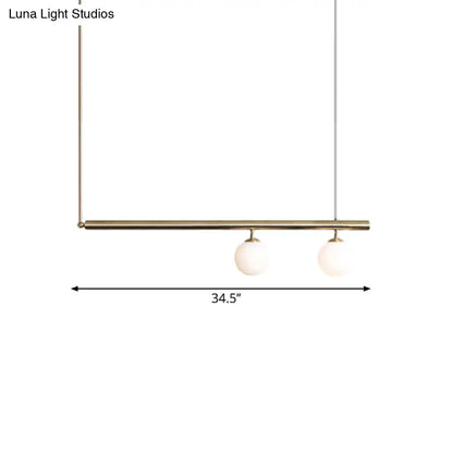 DecorBites™ Golden Glass Shade Hanging Lamp: Post Modern Bubble Chandelier for Dining Room