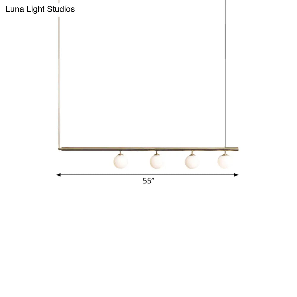 DecorBites™ Golden Glass Shade Hanging Lamp: Post Modern Bubble Chandelier for Dining Room