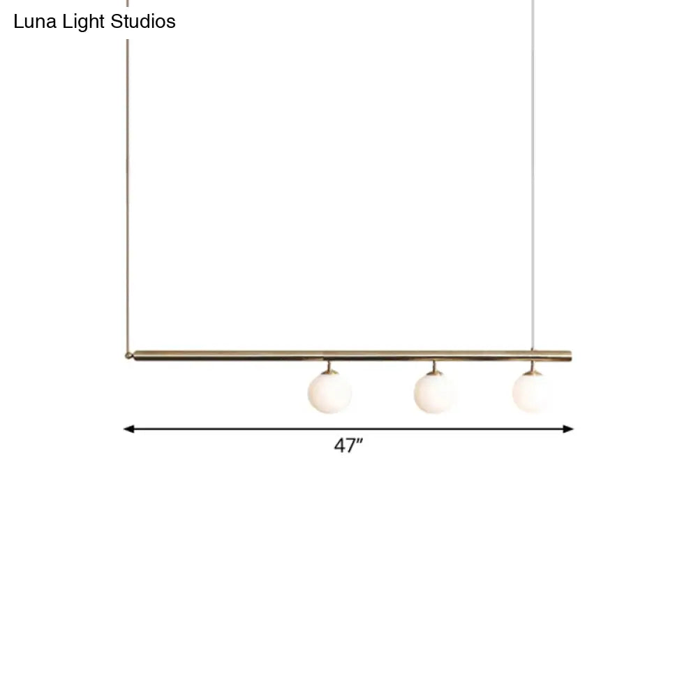 DecorBites™ Golden Glass Shade Hanging Lamp: Post Modern Bubble Chandelier for Dining Room