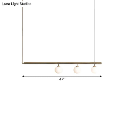 DecorBites™ Golden Glass Shade Hanging Lamp: Post Modern Bubble Chandelier for Dining Room