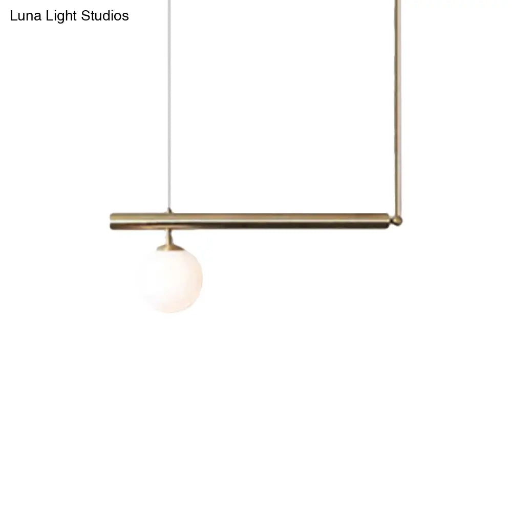 DecorBites™ Golden Glass Shade Hanging Lamp: Post Modern Bubble Chandelier for Dining Room