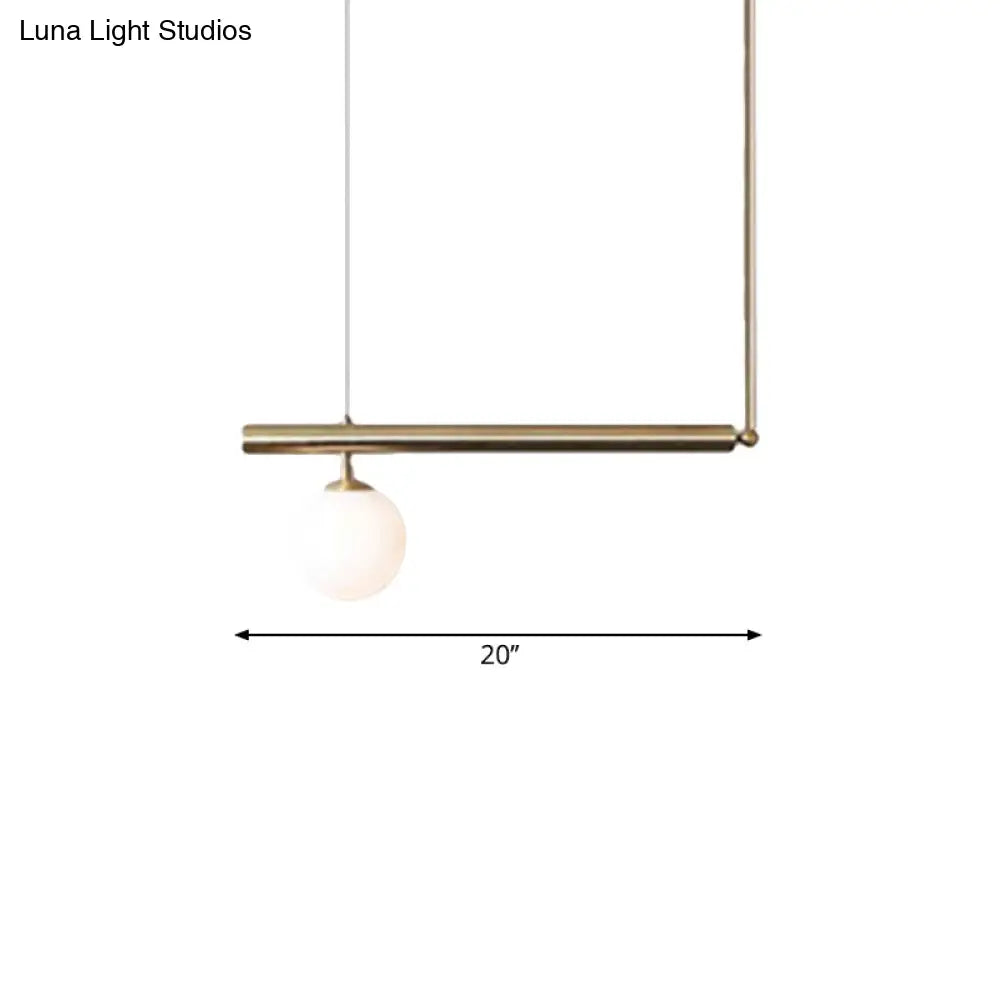DecorBites™ Golden Glass Shade Hanging Lamp: Post Modern Bubble Chandelier for Dining Room