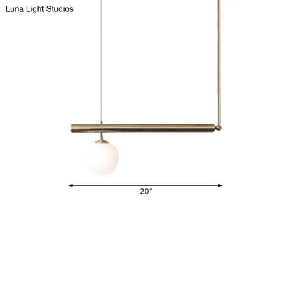 DecorBites™ Golden Glass Shade Hanging Lamp: Post Modern Bubble Chandelier for Dining Room