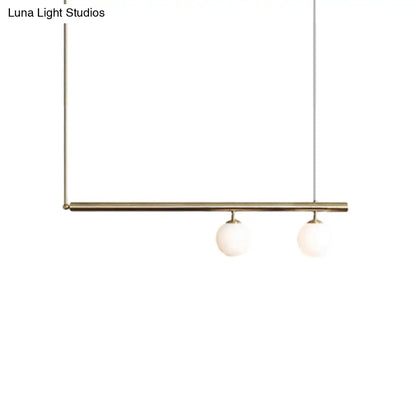 DecorBites™ Golden Glass Shade Hanging Lamp: Post Modern Bubble Chandelier for Dining Room