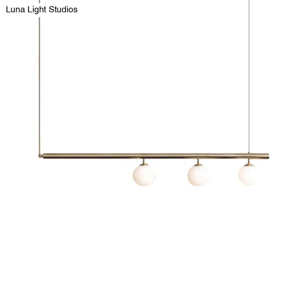 DecorBites™ Golden Glass Shade Hanging Lamp: Post Modern Bubble Chandelier for Dining Room