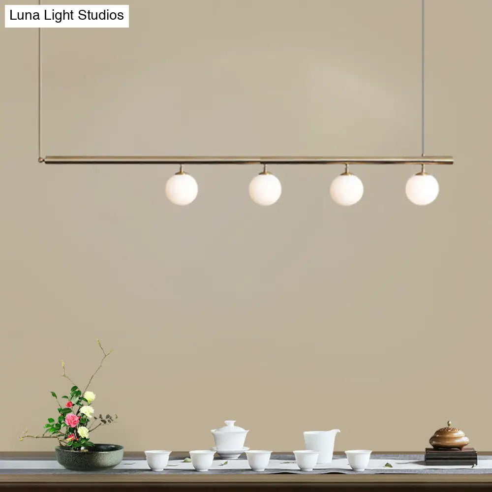 DecorBites™ Golden Glass Shade Hanging Lamp: Post Modern Bubble Chandelier for Dining Room