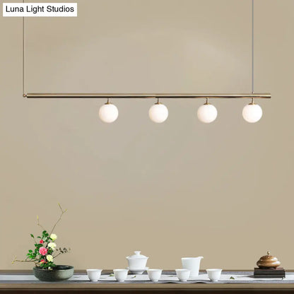 DecorBites™ Golden Glass Shade Hanging Lamp: Post Modern Bubble Chandelier for Dining Room