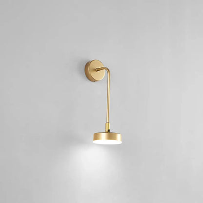 DecorBites™ Golden Metal LED Sconce: Stylish Round Wall Mounted Lamp for Bedrooms