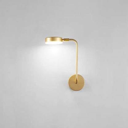 DecorBites™ Golden Metal LED Sconce: Stylish Round Wall Mounted Lamp for Bedrooms