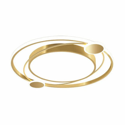 DecorBites™ DecorBites™ Golden Nordic Flush Mount Ceiling Light: LED Metal Fixture for Living Room