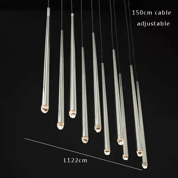 A modern chrome and glass decorbites crystal water drop ceiling chandelier for elegant living room lighting