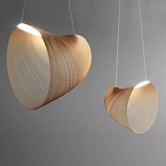 Golden wire mesh bamboo pendant light chandelier with sleek curved design ideal for dining room decorbites bamboo pendant