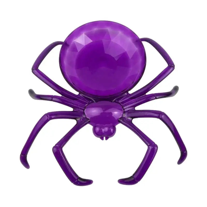 Purple gothic gemstone skull spider tray featuring a faceted gem-like abdomen and glossy plastic legs storage plate