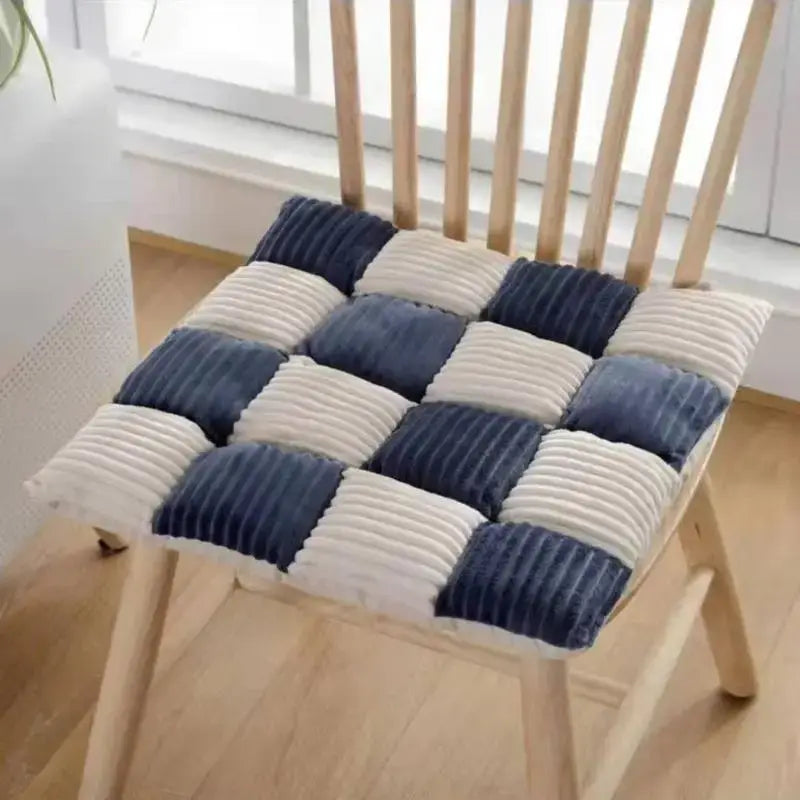 Blue and white corduroy checkered chair cushion from decorbites corduroy cushion for dining room chairs