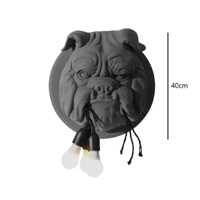 Gray decorbites bulldog led wall lamp featuring three hanging bulbs for stylish living room lighting