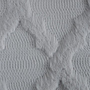 Gray fluffy embroidery cushion cover with woven textured fabric and frayed sections for living room decorbites decor