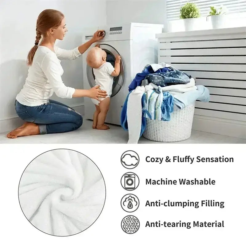 White plush gray and white textured fleece cozy winter bed blanket with soft anti clumping filling for decorbites cozy winter use